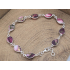 Echt zilveren armband roze Dahlia copper turkoois armband